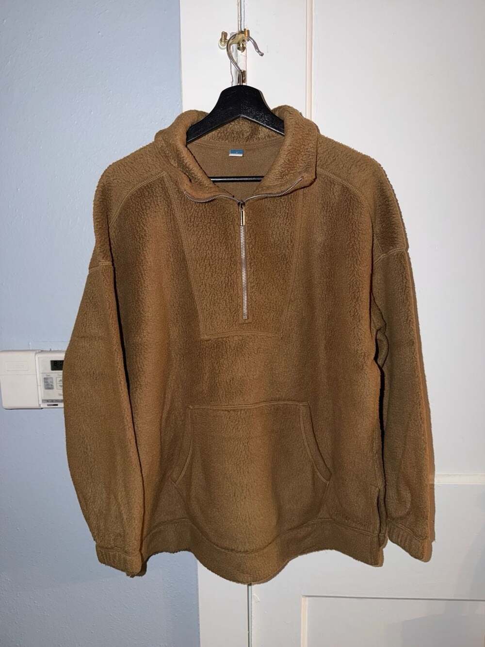 Old Navy Oversized Sherpa Quarter-Zip Tunic Sweatshirt